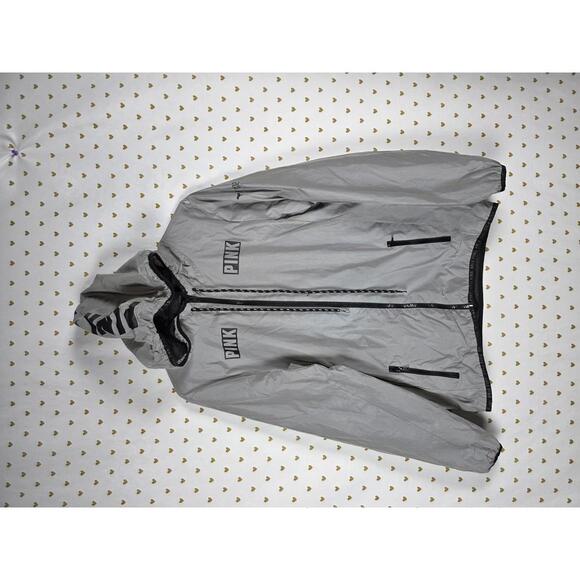 PINK Victoria's Secret Jackets & Blazers - Victoria's Secret Pink Limited Release 002 Reflective Rain Jacket 3M Windbreaker